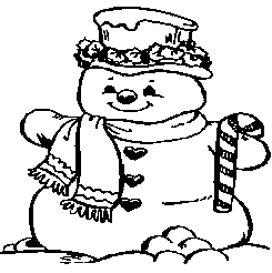 sneeuwpop kleurplaat